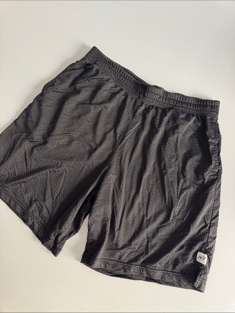 Men's Black Athletic Mesh Shorts